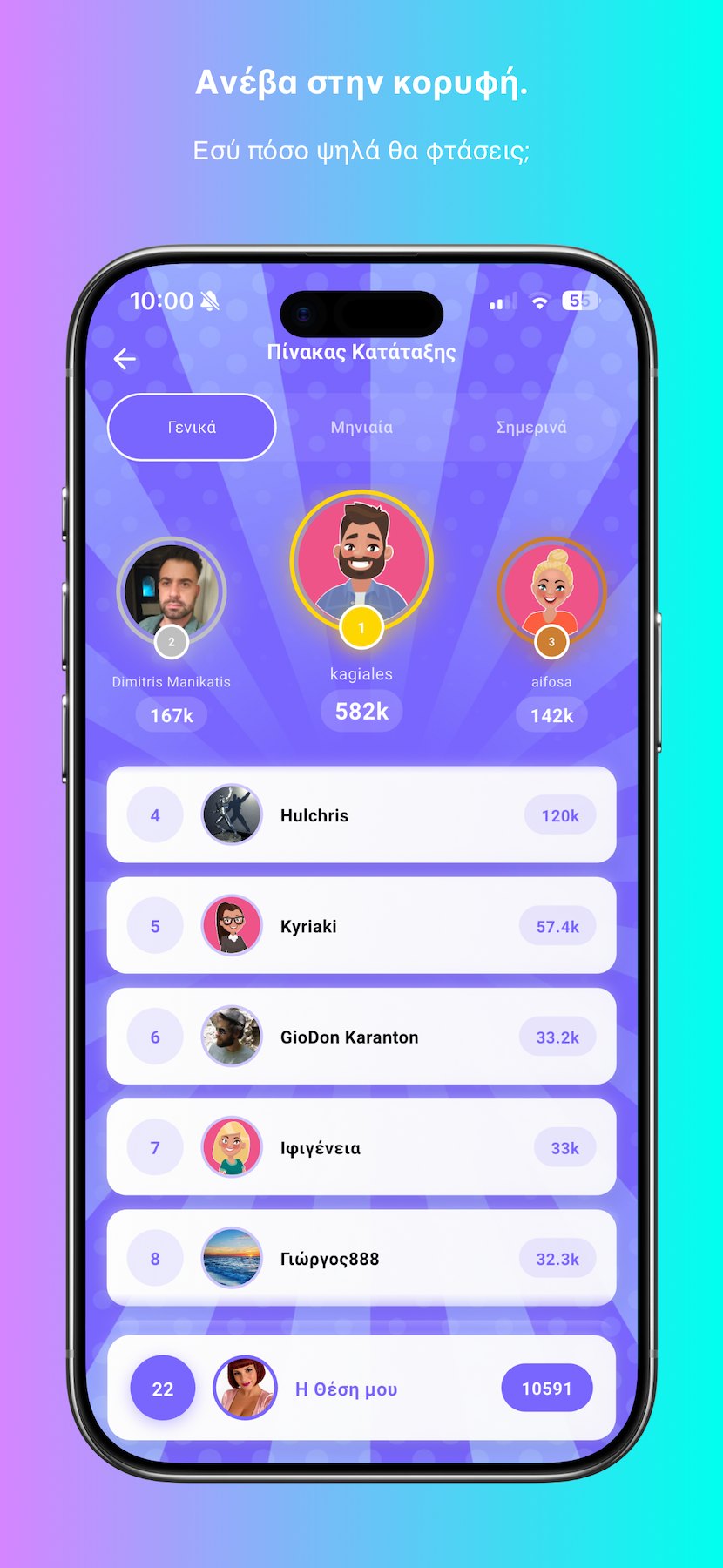 Quizzard — πίνακας κατάταξης